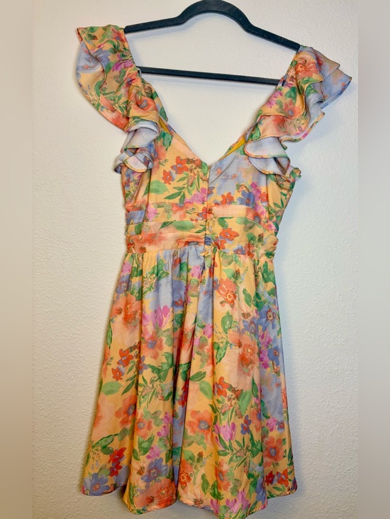 Dee Elly Dresses & Skirts - Dee Elly Bright Yellow Floral Dress